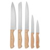 Set de 5 couteaux de cuisine gourmet avec socle - Ustensiles de Cuisine pas cher Matières : bois Couleurs : bois goodies publici