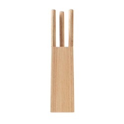 Set de 5 couteaux de cuisine gourmet avec socle - Ustensiles de Cuisine pas cher Matières : bois Couleurs : bois impression haut