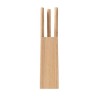 Set de 5 couteaux de cuisine gourmet avec socle - Ustensiles de Cuisine pas cher Matières : bois Couleurs : bois impression haut