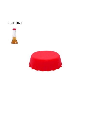 Capsule Pratique de Bouteille Osbourne Matières : silicone Couleurs : rouge objet promotionnel éco-responsable