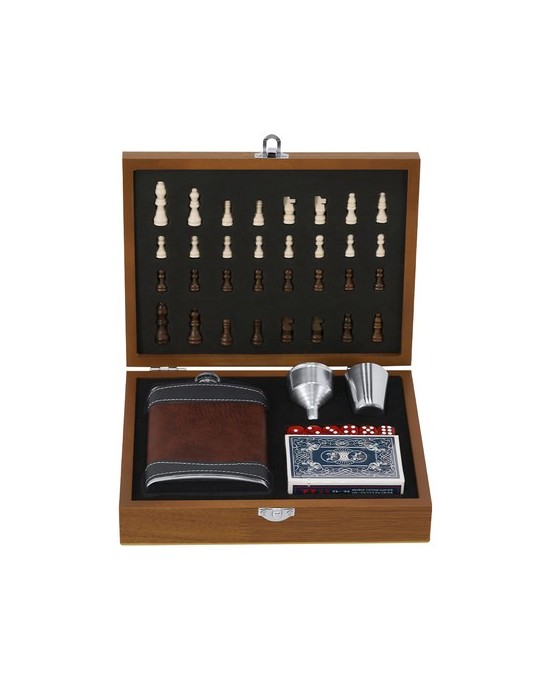 Set de Flacons Pratiques Menzie Matières : bois Couleurs : naturel