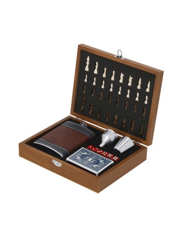 Set de Flacons Pratiques Menzie Matières : bois Couleurs : naturel cadeau entreprise pas cher