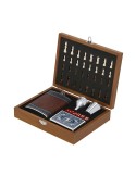 Set de Flacons Pratiques Menzie Matières : bois Couleurs : naturel cadeau entreprise pas cher