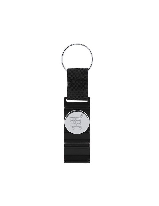 Porte-Clés Support Monnaie Pratique Nevin Matières : aluminium Couleurs : noir