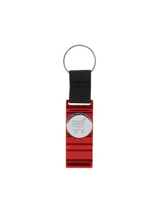 Porte-Clés Support Monnaie Pratique Nevin Matières : aluminium Couleurs : noir objet promo petit budget