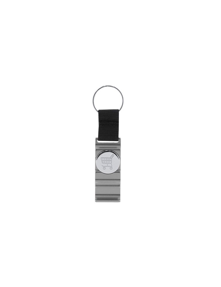Porte-Clés Support Monnaie Pratique Nevin Matières : aluminium Couleurs : noir cadeau entreprise pas cher