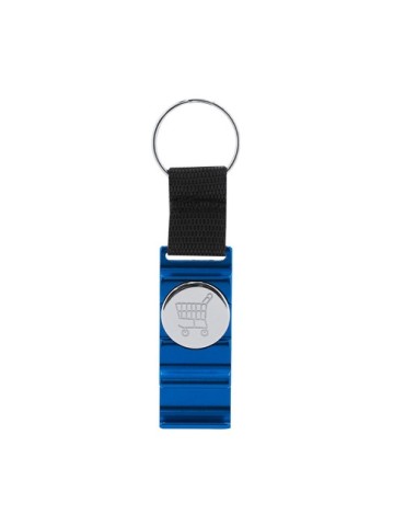 Porte-Clés Support Monnaie Pratique Nevin Matières : aluminium Couleurs : bleu cadeau entreprise pas cher