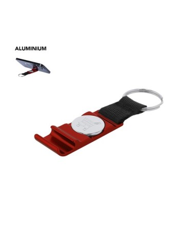 Porte-Clés Support Monnaie Pratique Nevin Matières : aluminium Couleurs : argenté objet promotionnel éco-responsable