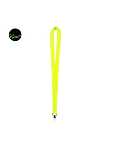 Lanyard publicitaire personnalisé Cofmil Matières : polyester Couleurs : orange fluo 2