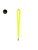 Lanyard publicitaire personnalisé Cofmil Matières : polyester Couleurs : orange fluo marquage laser ultra précis