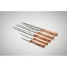 Set de 5 couteaux de cuisine gourmet avec socle - Ustensiles de Cuisine pas cher Matières : bois Couleurs : bois livraison expre