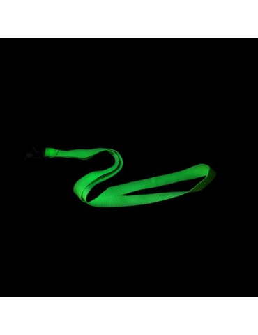 Lanyard publicitaire personnalisé Cofmil Matières : polyester Couleurs : orange fluo impression logo haute qualité
