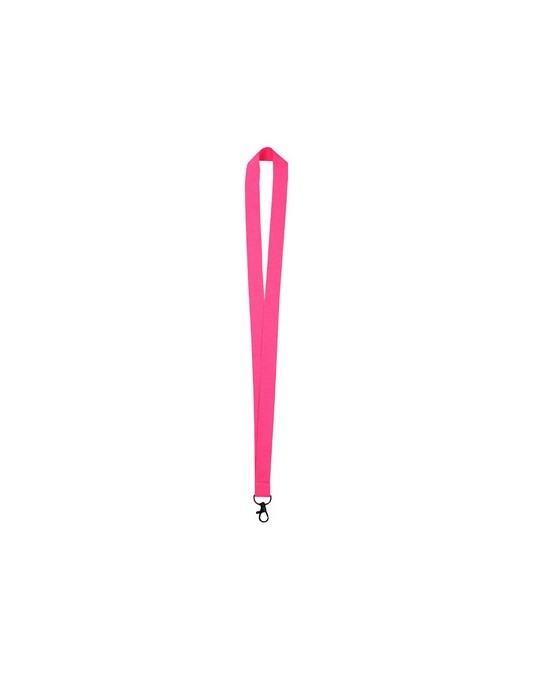 Lanyard publicitaire personnalisé Cofmil Matières : polyester Couleurs : jaune fluo impression haute définition