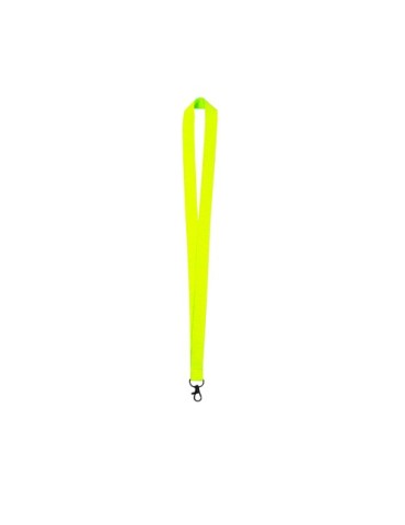 Lanyard publicitaire personnalisé Cofmil Matières : polyester Couleurs : vert fluo cadeau affaires élégant
