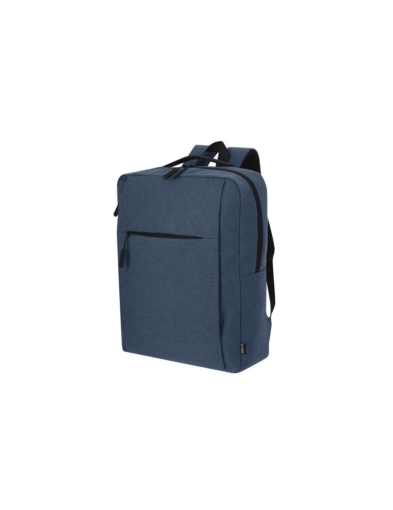 Sac à Dos personnalisé  Maxtry Couleurs : bleu marine Matières : polyester recyclé cadeau entreprise pas cher