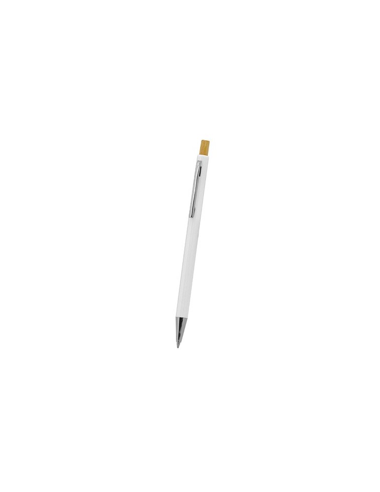 Stylo publicitaire personnalisé Zukry Matières : bambou Couleurs : noir goodies personnalisé en stock