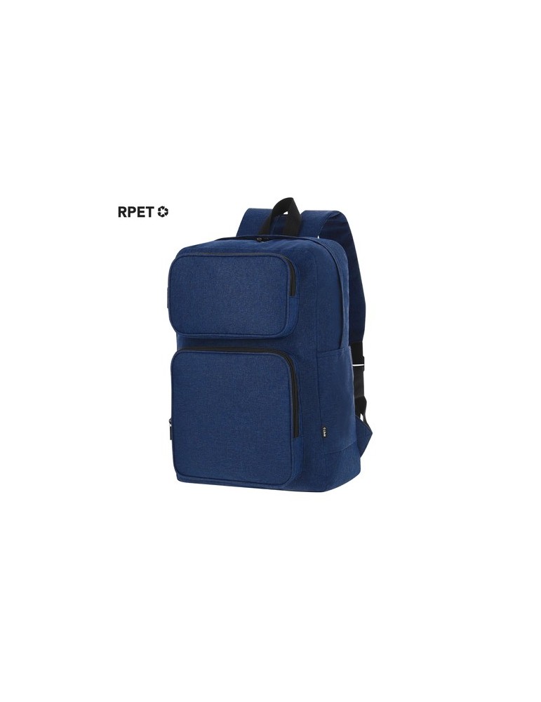 Sac à Dos  personnalisable Necco Couleurs : bleu marine Matières : polyester recyclé marquage laser ultra précis