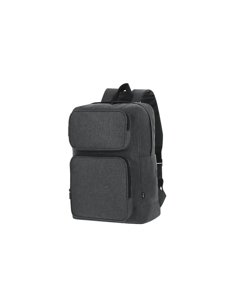Sac à Dos  personnalisable Necco Couleurs : bleu marine Matières : polyester recyclé objet promotionnel éco-responsable