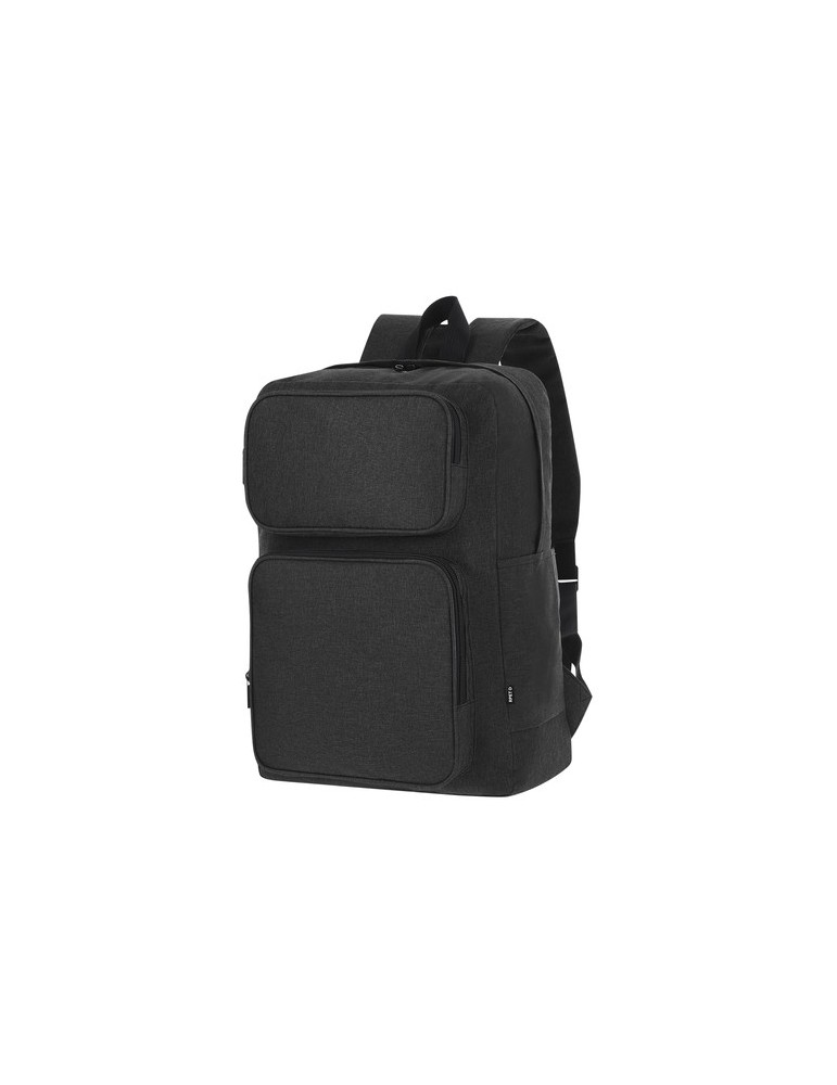 Sac à Dos  personnalisable Necco Couleurs : noir Matières : polyester recyclé personnalisable avec votre logo