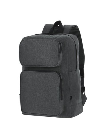 Sac à Dos  personnalisable Necco Couleurs : noir Matières : polyester recyclé cadeau collaborateur premium