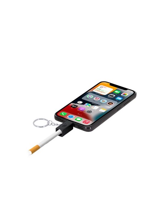 Briquet Électrique Personnalisé Porte-Clés Parris Matières : aluminium Couleurs : noir objet promotionnel éco-responsable