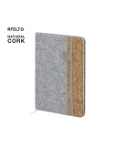 Bloc Notes Publicitaire Éco-responsable Driscol Matières : liège Couleurs : gris clair cadeau entreprise pas cher