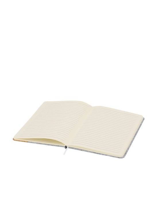 Bloc Notes Publicitaire Éco-responsable Driscol Matières : liège Couleurs : gris clair personnalisation rapide en France