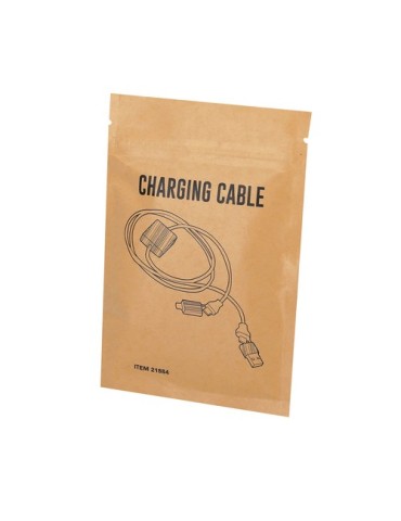 Câble de Charge Publicitaire Éco-responsable Segers Matières : bambou Couleurs : naturel impression haute définition