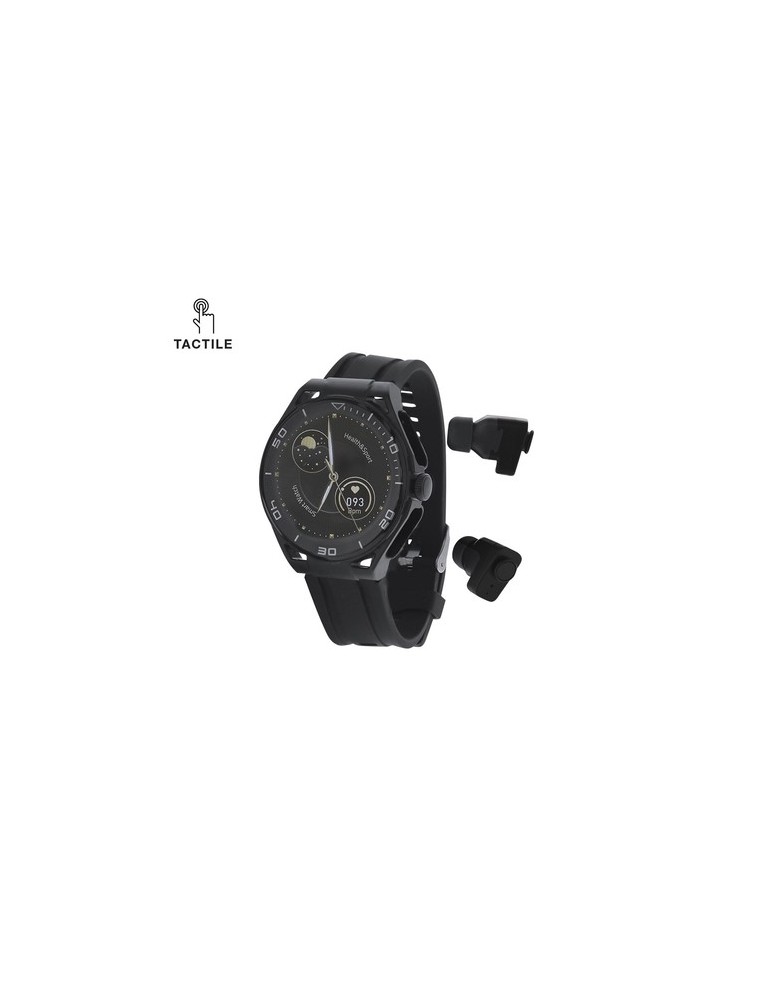 Montre Intelligente Personnalisée Éco-responsable Klemen Matières : TPU Couleurs : noir personnalisable avec votre logo