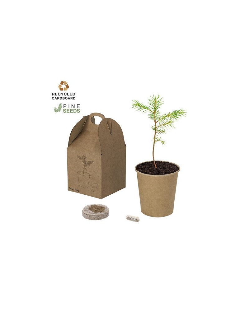 Pot de Fleurs Publicitaires Éco-responsables Vencor Matières : carton recyclé Couleurs : naturel personnalisable avec votre logo