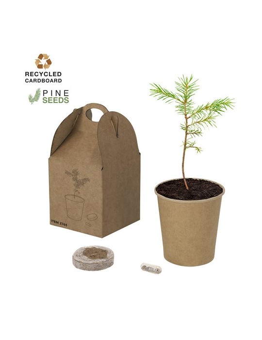 Pot de Fleurs Publicitaires Éco-responsables Vencor Matières : carton recyclé Couleurs : naturel personnalisable avec votre logo