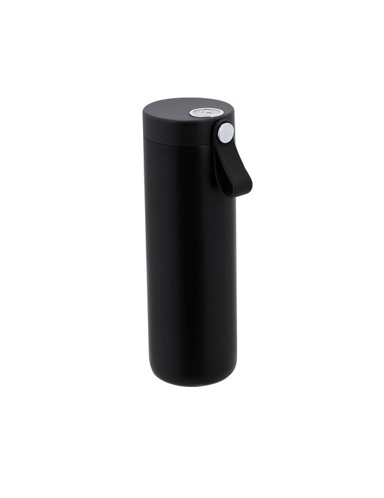 Bidon thermique personnalisé 500 ml Royan Matières : acier inoxydable Couleurs : noir