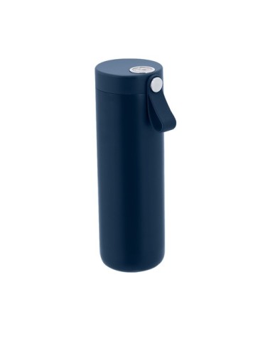 Bidon thermique personnalisé 500 ml Royan Matières : acier inoxydable Couleurs : bleu marine cadeau entreprise pas cher