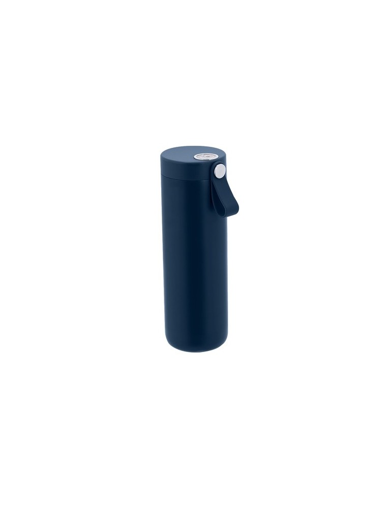 Bidon thermique personnalisé 500 ml Royan Matières : acier inoxydable Couleurs : bleu marine cadeau entreprise pas cher
