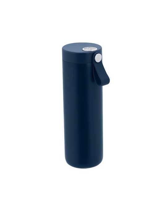 Bidon thermique personnalisé 500 ml Royan Matières : acier inoxydable Couleurs : bleu marine cadeau entreprise pas cher