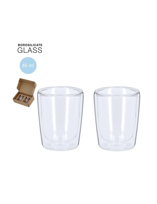 Set de verres publicitaires s Frilux Matières : borosilicate Couleurs : transparent personnalisable avec votre logo