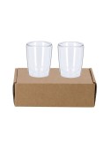 Set de verres publicitaires s Frilux Matières : borosilicate Couleurs : transparent goodies publicitaire événementiel