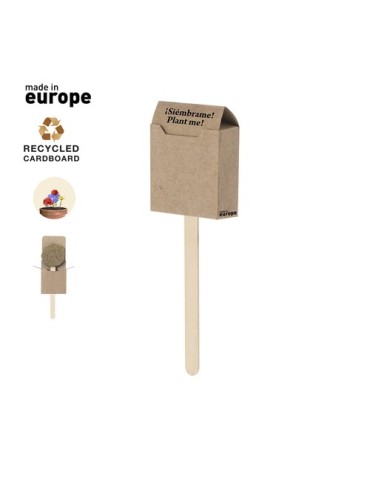 Sucette publicitaire à graines  Ebeldy Matières : carton recyclé Couleurs : naturel 2