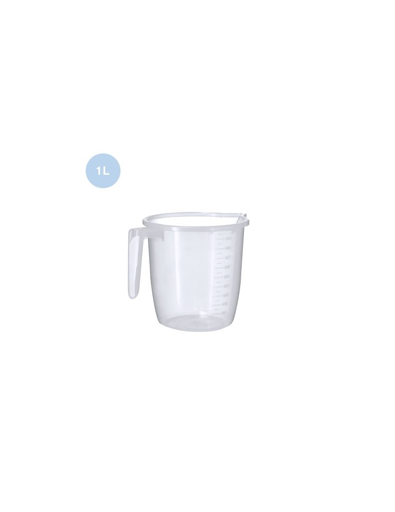 Carafe Mesureur publicitaire 1 L Pinnex Matières : polypropylène (PP) Couleurs : transparent personnalisable avec votre logo
