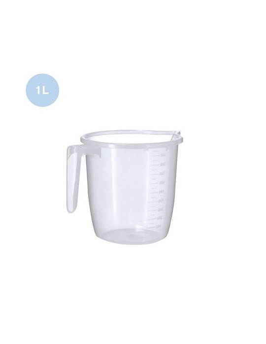 Carafe Mesureur publicitaire 1 L Pinnex Matières : polypropylène (PP) Couleurs : transparent personnalisable avec votre logo