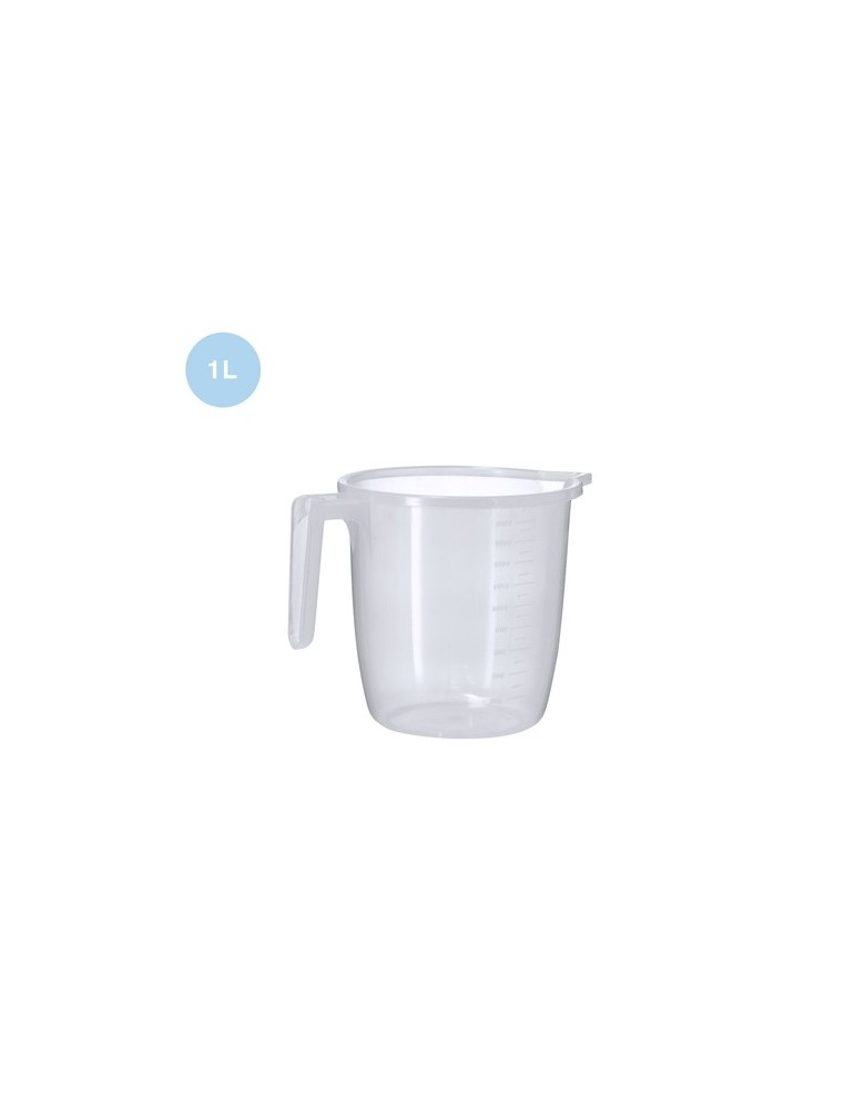 Carafe Mesureur publicitaire 1 L Pinnex Matières : polypropylène (PP) Couleurs : transparent cadeau entreprise pas cher