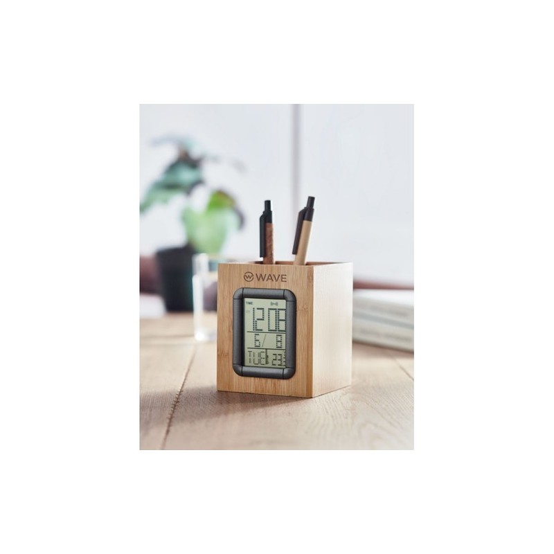 Porte-stylo  en bambou - MANILA Matières : bambou Couleurs : bois marquage laser ultra précis