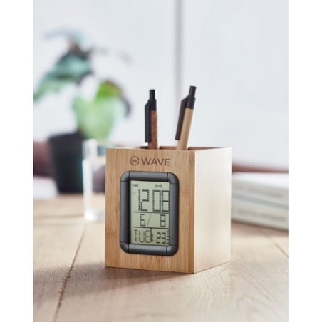 Porte-stylo  en bambou - MANILA Matières : bambou Couleurs : bois marquage laser ultra précis