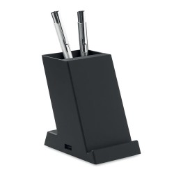 Chargeur sans fil  15W en ABS - BLOCK Matières : ABS Couleurs : noir cadeau entreprise pas cher