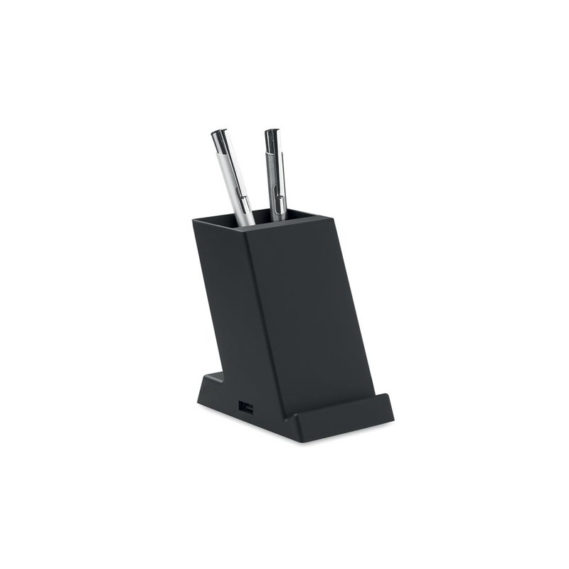 Chargeur sans fil  15W en ABS - BLOCK Matières : ABS Couleurs : noir cadeau entreprise pas cher