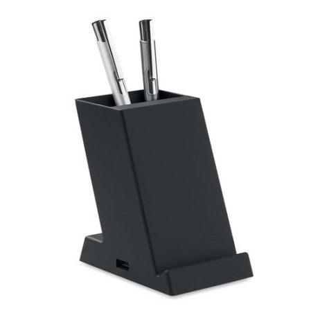 Chargeur sans fil  15W en ABS - BLOCK Matières : ABS Couleurs : noir cadeau entreprise pas cher