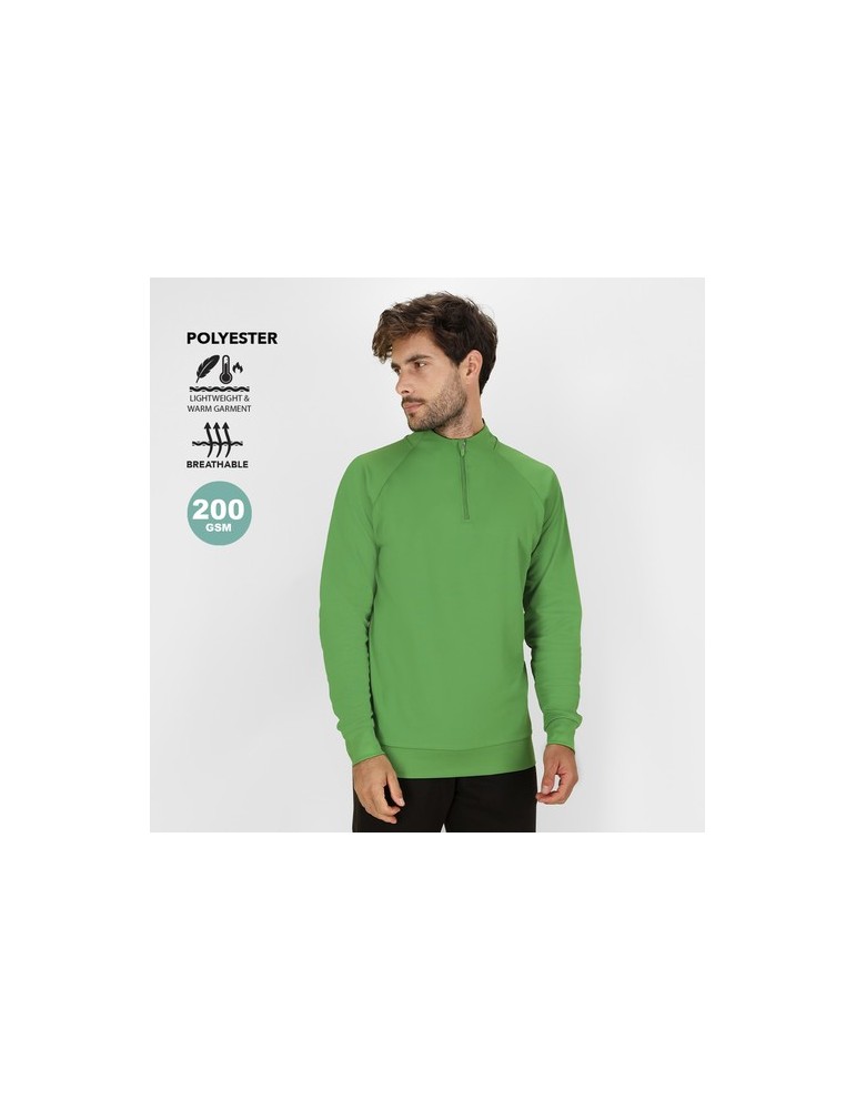 Sweat-Shirt Publicitaire Technique Adulte Brewer Matières : polyester Taille textile : M Couleurs : noir marquage couleur éclata
