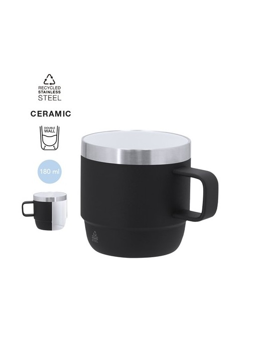 Tasse personnalisée avec motif unique - Milayka Matières : céramique Couleurs : noir goodies publicitaire événementiel