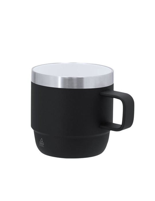 Tasse personnalisée avec motif unique - Milayka Matières : céramique Couleurs : noir cadeau collaborateur premium
