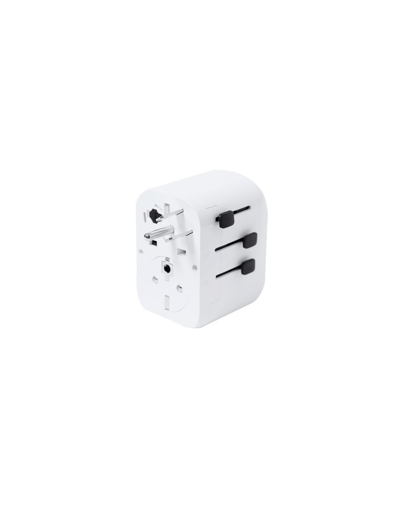 Adaptateur publicitaire de prises Wando Couleurs : blanc goodies publicitaire événementiel